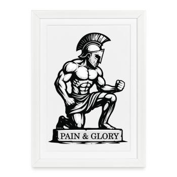 Douleur et gloire du guerrier - Affiche encadrée (27 × 37 cm) - blanc - Devant