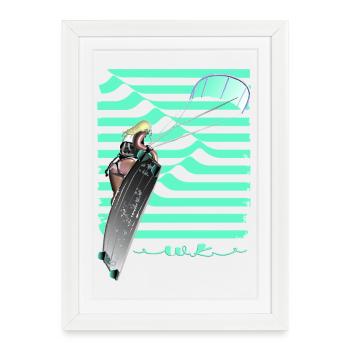 Planche à voile Diva Neonsee - Affiche encadrée (27 × 37 cm) - blanc - Devant