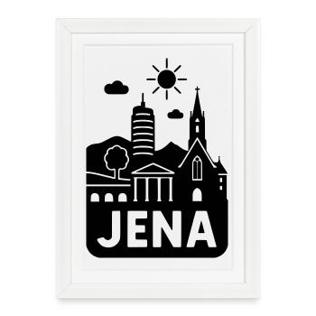 Jena Silhouette - Framed poster (27 × 37 cm) - white - Front