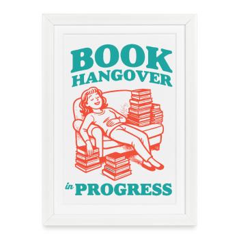 Book Hangover - Framed poster (27 × 37 cm) - white - Front