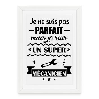 Super Mechanic Garage Werkzeuge - Gerahmtes Poster (27 × 37 cm) - Weiß - Vorne