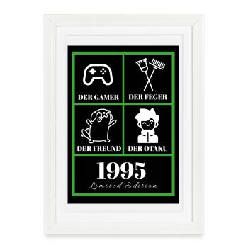 Marvin_T shirt_grün - Affiche encadrée (27 × 37 cm) - blanc - Devant