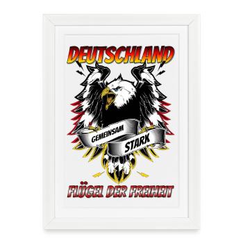 Germany strong together - Framed poster (27 × 37 cm) - white - Front