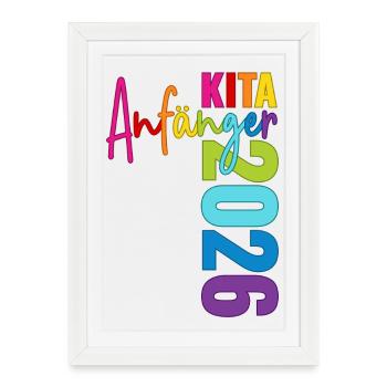 Débutants en crèche 2026 - Affiche encadrée (27 × 37 cm) - blanc - Devant