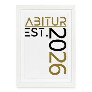 Abitur 2026 - Affiche encadrée (27 × 37 cm) - blanc - Devant