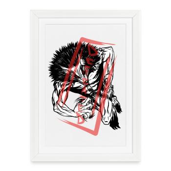 The defeated: Werewolf Monster - Affiche encadrée (27 × 37 cm) - blanc - Devant