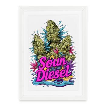 Diesel acidulé - Affiche encadrée (27 × 37 cm) - blanc - Devant
