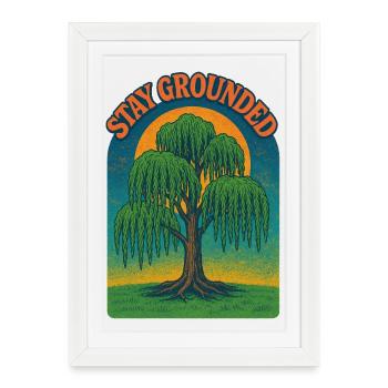 Reste cloué au sol Willow Sunset - Affiche encadrée (27 × 37 cm) - blanc - Devant