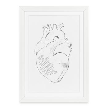 Anatomie du Cœur - Affiche encadrée (27 × 37 cm) - blanc - Devant