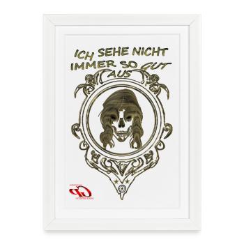 T-shirt de créateur COOL PAUKNER GRNA ORIGINAL - Affiche encadrée (27 × 37 cm) - blanc - Devant