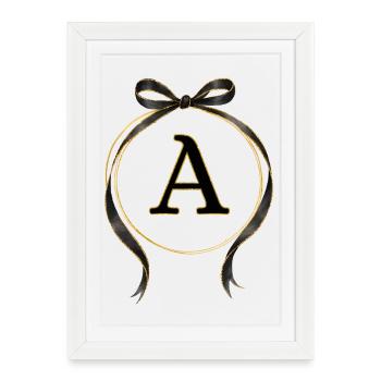 A - Circle Loop Black Gold - Framed poster (27 × 37 cm) - white - Front
