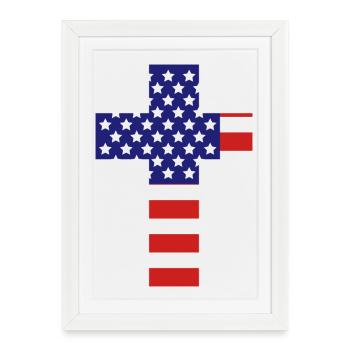 Christian Cross - Framed poster (27 × 37 cm) - white - Front