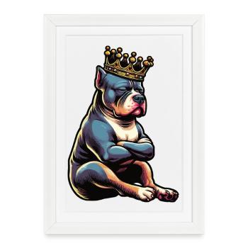 American Bully Bully Bully Bullys Propriétaire de Bully - Affiche encadrée (27 × 37 cm) - blanc - Devant