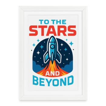 To the stars and beyond - Framed poster (27 × 37 cm) - white - Front