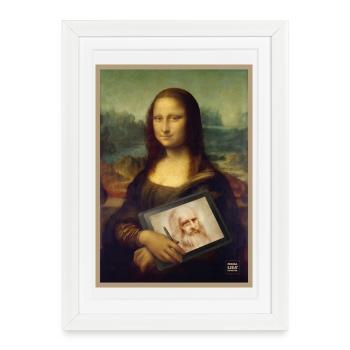 Mélange de sketches de tablette Mona Lisa - Affiche encadrée (27 × 37 cm) - blanc - Devant