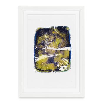 Bench with lime tree - Framed poster (27 × 37 cm) - white - Front