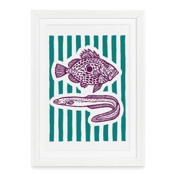 Vapeur de poisson - Affiche encadrée (27 × 37 cm) - blanc - Devant