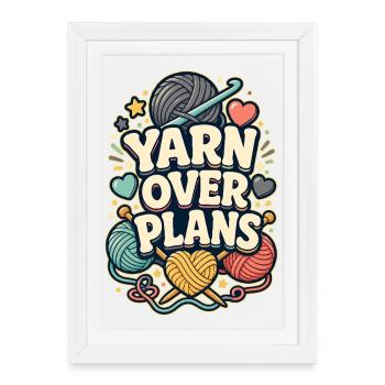 FIL PLUTÔT QUE PLANS - Affiche encadrée (27 × 37 cm) - blanc - Devant