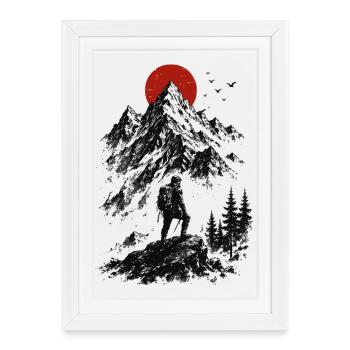 Vers le sommet - Affiche encadrée (27 × 37 cm) - blanc - Devant