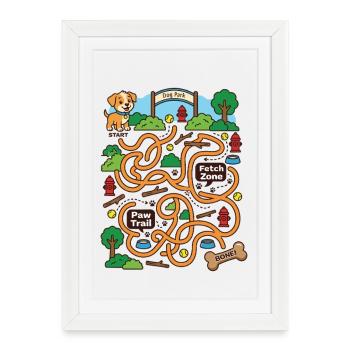 Help the Puppy Find the Bone Interactive Maze - Framed poster (27 × 37 cm) - white - Front