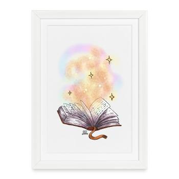 Magic Book - Framed poster (27 × 37 cm) - white - Front