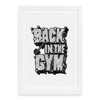Retour à la salle – Statement Design d’entraînement fitness - Affiche encadrée (27 × 37 cm) - blanc - Devant