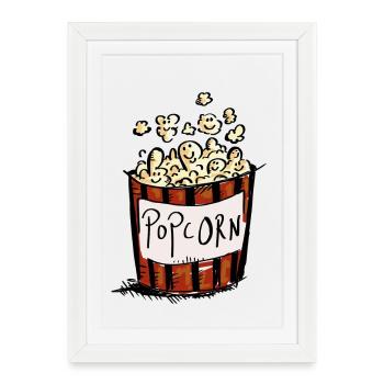 Big popcorn snack bag - sweets - sugar - Framed poster (27 × 37 cm) - white - Front