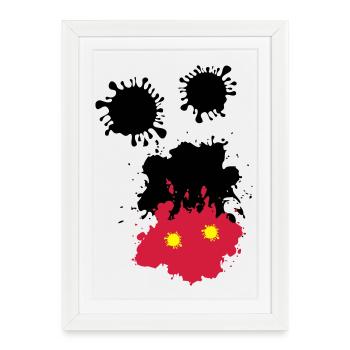 Mouse taches - Affiche encadrée (27 × 37 cm) - blanc - Devant