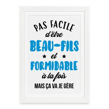 belle-fille / beau-fils / beau fils / belle fille - Affiche encadrée (27 × 37 cm) - blanc - Devant