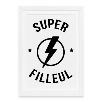 Parrain / Marraine / Filleule / Filleul / Baptême - Affiche encadrée (27 × 37 cm) - blanc - Devant