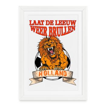 Que le lion rugit - Affiche encadrée (27 × 37 cm) - blanc - Devant