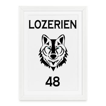 Lozérien - Affiche encadrée (27 × 37 cm) - blanc - Devant