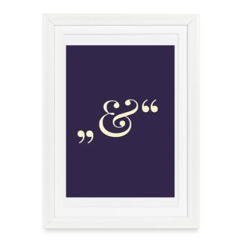 H - Affiche encadrée (27 × 37 cm) - blanc - Devant