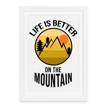 Nature Lovers Montagnes Randonnée Déclaration Randonneurs - Affiche encadrée (27 × 37 cm) - blanc - Devant