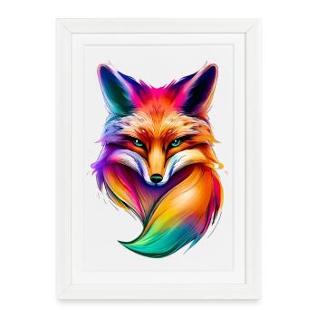 Renard - Affiche encadrée (27 × 37 cm) - blanc - Devant