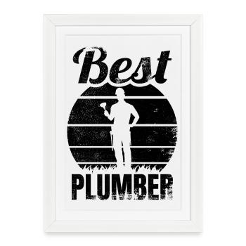 Best Installer - Framed poster (27 × 37 cm) - white - Front
