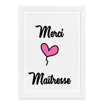 THANK YOU MISTRESS - Framed poster (27 × 37 cm) - white - Front