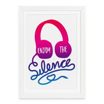 profiter du silence - ME-Time spielen - Affiche encadrée (27 × 37 cm) - blanc - Devant