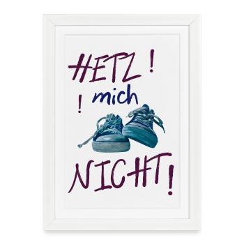 Don't rush colorful sneaker statement - Framed poster (27 × 37 cm) - white - Front