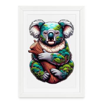 Koala - Framed poster (27 × 37 cm) - white - Front