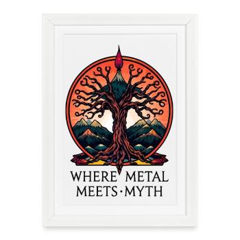 Where metal meets myth ! - Framed poster (27 × 37 cm) - white - Front