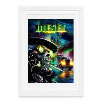 Diesel Punk - Affiche encadrée (27 × 37 cm) - blanc - Devant