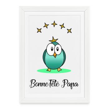 HAPPY FATHER'S DAY. DAD. FATHER'S DAY. FATHER - Framed poster (27 × 37 cm) - white - Front