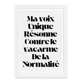 Ma voix unique résonne - Affiche encadrée (27 × 37 cm) - blanc - Devant