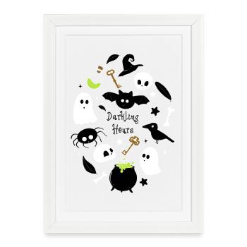 Darkling Hours - Framed poster (27 × 37 cm) - white - Front