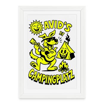 David's Campsite - Framed poster (27 × 37 cm) - white - Front
