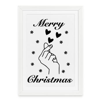 I Love Merry Christmas – Christmas Statement - Framed poster (27 × 37 cm) - white - Front
