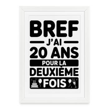 20 years for the second time - Framed poster (27 × 37 cm) - white - Front