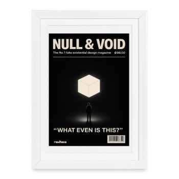 Existenz Würfel Null Leere was ist das überhaupt  - Gerahmtes Poster (27 × 37 cm) - Weiß - Vorne