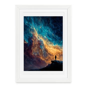Cosmic Edge Wanderer - Framed poster (27 × 37 cm) - white - Front